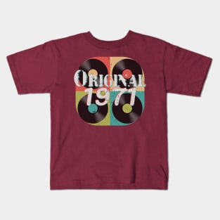 Original 1971, 50th Birthday, Vintage Vinyl Kids T-Shirt